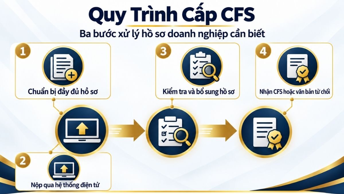CFS là gì? Quy trình cấp CFS và vai trò trong xuất nhập khẩu 5 Quy trình cấp CFS hiện nay
