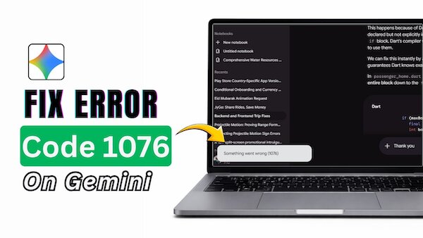 Cách khắc phục lỗi 1076 Gemini dành cho dân lập trình